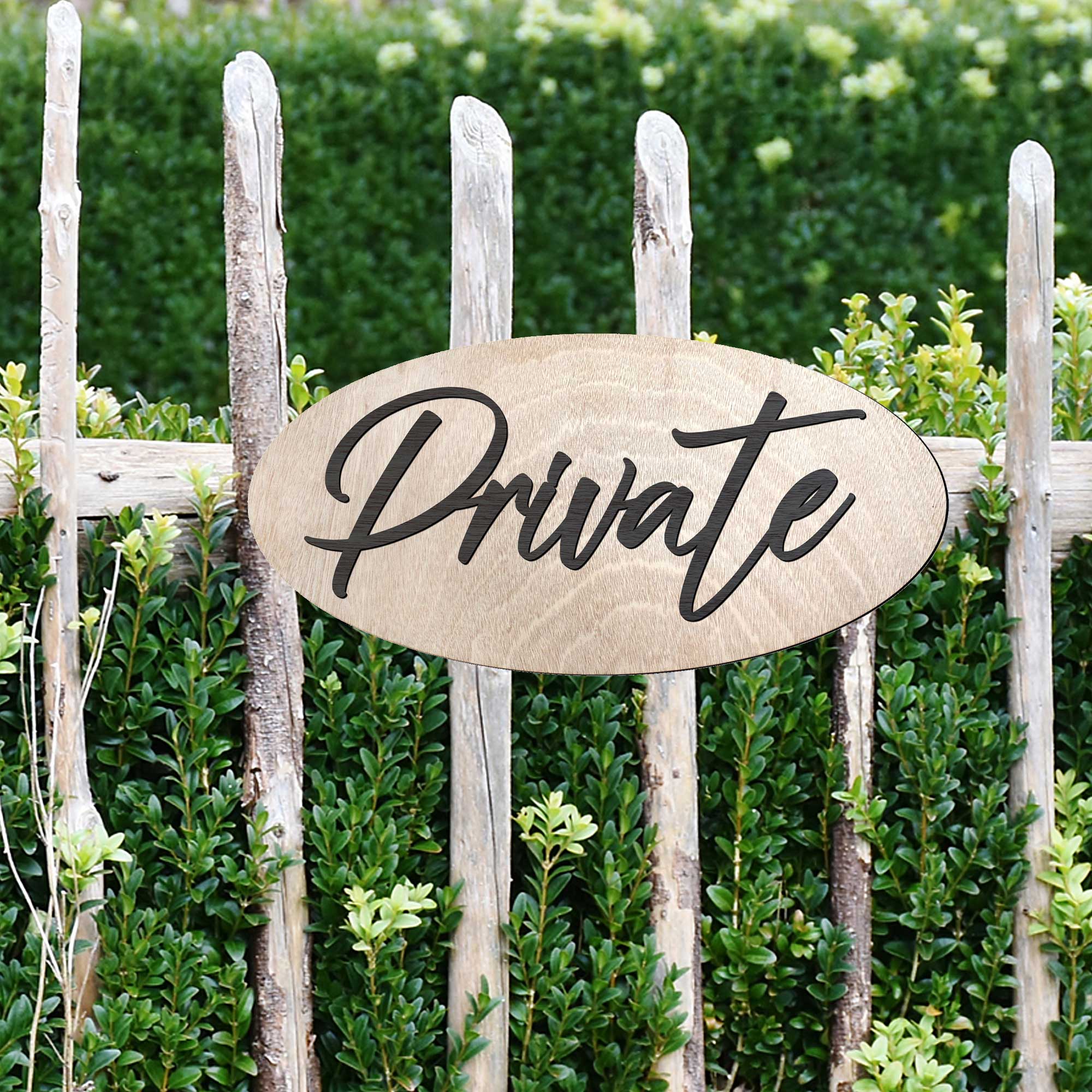 Private sign, No entry sign, Business sign, Home sign, Made in the USA sign, Made from wood - 320329-2