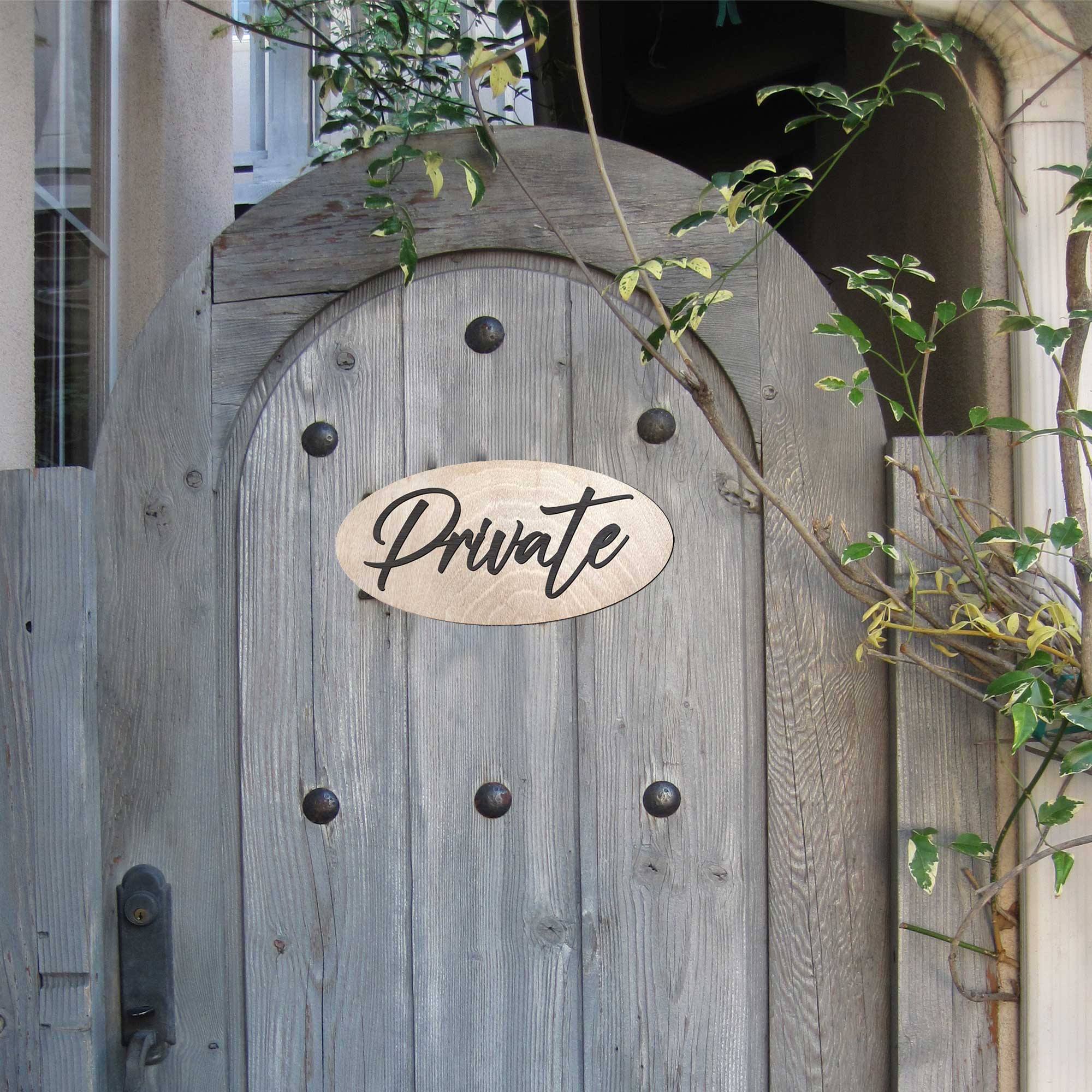 Private sign, No entry sign, Business sign, Home sign, Made in the USA sign, Made from wood - 320329-1